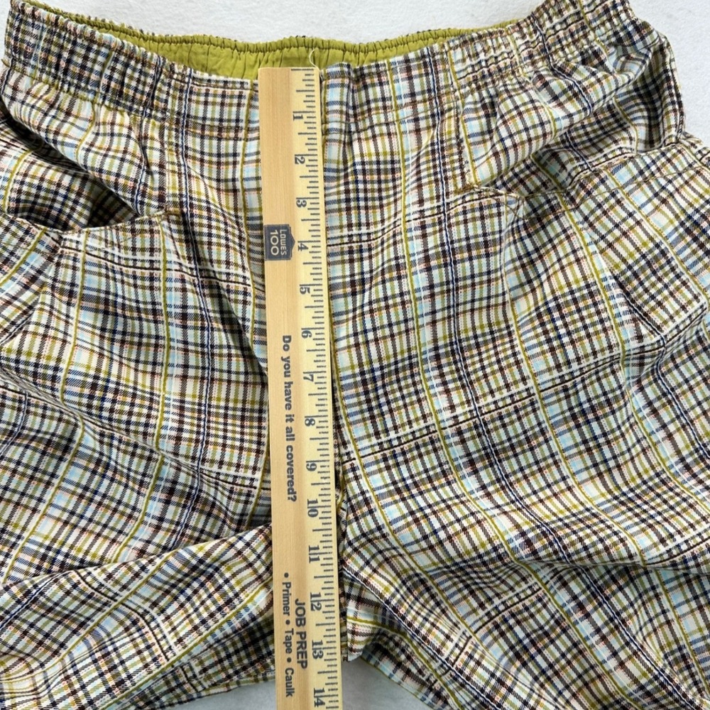 Free People Nice Choice Stripe Plaid Pull On Pants Barrel Leg Size Medium NEW - Picture 15 of 16